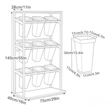 ARTUNV Hanging Bamboo Plant Stand 3-Tier Organizer Rack for Outdoor Home