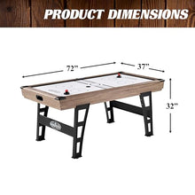 Hall of Games Grant 6' Steel Leg Air Hockey Table Wood Grain/Black