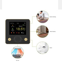 HBJWOV Smart Thermostat Intelligent Floor Heating &Fan Coil Unit Indoor Constant Temperature Controller(Black)