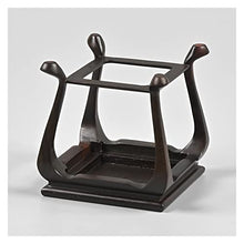 Yuidaaavzz Heavy-Duty Potted Plant Standing Supports Wooden Vase Base Display Stands Hand-Crafted Rosewood Oriental Vase Stand Accessories Decor/Fish Bowl Stand (4.3inches High) Plant Container Base