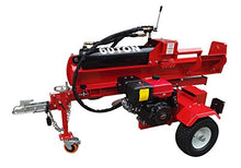 60 Ton, 15HP Hydraulic Gasoline Powered Log Wood Splitter Cutter Machine, with Electric Start and Battery, 18GPM 2 Stage Pump and Straight Wedge