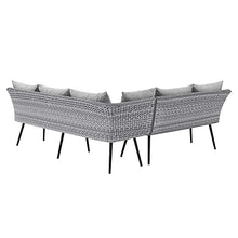 Modway EEI-4658-GRY-GRY Endeavor Patio Sofa, Gray Gray