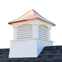 Good Directions Vinyl Coventry Louvered Cupola with Copper Roof 60" x 85" White