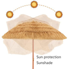GYYDXXFC Portable Tropical Straw Shade, Thatched Beach Umbrella, Wind Resistant, Durable, Lightweight, For Garden, Yard, Poolside(Bucket,3.2m/10.4ft)
