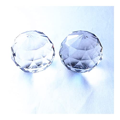 JUIYU Chandelier Crystal Prisms Pendants 100pcs 40mm Faceted Crystal Glass Transparent Flat Bottom Suncatcher Balls Chandelier Crystal Prisms Pendants