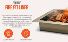 Firebuggz Heavy Duty Stainless Steel Fire Pit Ring Insert for Outdoors - 36" Square Insert, 44" Outside Flange, 9" Height