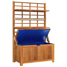 vidaXL Storage Box with Trellis 39"x19.7"x63" Solid Wood Acacia