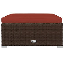 WEHUOSIF PE Rattan Garden Lounge Set for 12, Brown