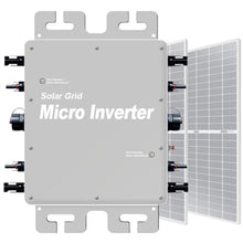 Oiyekntd Solar Grid Tie Micro Inverter Grid Connected Home Photovoltaic Distributed Generation with Generation Equipment Alloy Alloy Ip67 Solar Wind Power Inverters Silver-1600W