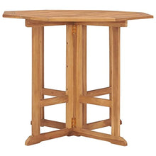 Foknhdi Folding Teak Dining Table 35.4 x 35.4 in, Compact Foldable Patio Table Solid Brown Square Small Outdoor Indoor Card Craft Camping Tables for Up to 4 People