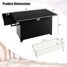 Tangkula 52 Inch 50,000 BTU Patio Propane Fire Pit Table with Wind Guard