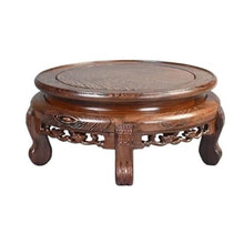 WOAITIANTIAN Vase Stand Chinese Style Carving Wood Pedestal with Foot for Bonsai Vase Tea Sets(Large)