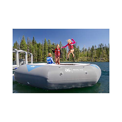 AQUAGLIDE Inflatable AquaPark Trampoline with C-Deck 14' Multicolor