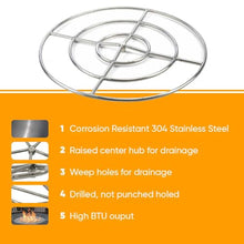 Spotix HPC Match Lit Fire Pit Burner Kit (FPS6KIT-PAN-LP-MSCB), Round, 6-Inch Burner, 12-Inch Flat Pan, Propane, Polished Chrome, with Flange, Key, Valve, Flex Line and Fittings