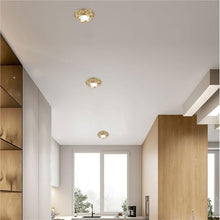 SoOSSN 10 Pack Brass Led Downlight,Eyeball Retrofit Spotlight,Dimmable Recessed Lighting(7w)