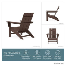 POLYWOOD Modern Adirondack Chair – All-Weather Outdoor Lawn Adirondack Chairs – HDPE, Fade-Resistant & Durable Outdoor Furniture – For Patio, Deck & Fire Pit Chairs – Mahogany Brown