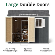 Little Cottage Co. 8x10 Value Workshop Shed with Operable Windows and Floor, Outdoor Wood Storage Do-It-Yourself Precut Kit