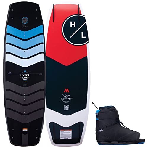 Hyperlite Murray Pro Wakeboard 134cm with Session Bindings Black/Red