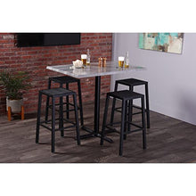 Holland Bar Stool Co. OD21642BWOD36SQChar 42" Tall OD216 Season 36" x 36" Square Charcoal Top Indoor/Outdoor Table