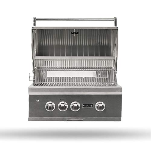 Coyote S-Series Natural Gas Grill, 30-in. 3-Burner Built-in Grill with RapidSear Infrared Burner & Rotisserie - C2SL30NG