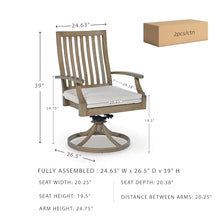 Signature Design by Ashley Rainier Ranch Outdoor Swivel Chairs Set of 2