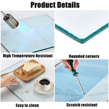 Hoiweqr Tempered Glass Table Top, Glass Table Top, Tempered Flat Edge Polish Glass Table Top, Heat-Strengthened Glass, Double Tempered Glass, Flat Tempered Glass Table Top (Size : 100x60cm)