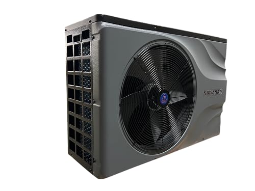 Nirvana Heat Pump NE75 AHRI Certified Spa and Swimming Pool Heater, 73,500 BTU, 15K Gallon Gray/Black