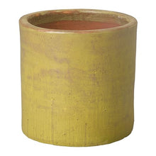 Emissary - Large Cylinder Planter, Yellow 16x16X16 H