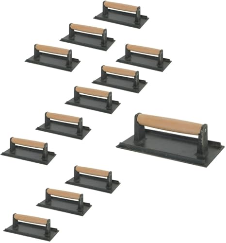 For Steak Weight, Cast Iron 4 18x 8 14'', Rectangular Grill Press (12 PC)