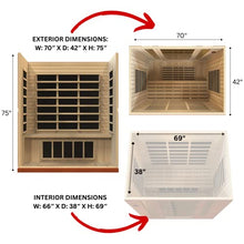 Maxxus Sauna Dynamic Bergamo 4-Person Low EMF Far Infrared Sauna