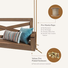 Porchgate Amish Heavy Duty 700 Lb Boardwalk Porch Swing W/Ropes (5 Foot, Warm Walnut Stain)