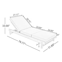 Patio Acacia Wood Chaise Lounge Set of 4, Outdoor Folding Chair Recliner
