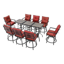 PatioFestival 11-Piece Outdoor Bistro Set Fabric Red
