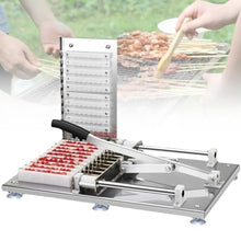 EliteBloom Commercial Meat String Machine,Manual Meat Mutton Kebab Skewer Machine, High Eefficiency Semi-Automatic Wear Mutton String Making Machine BBQ Skewer Maker,