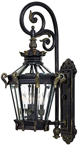 Minka Lavery Outdoor Wall Light 8932-95, Stratford Hall Exterior Wall Lantern, 160 Watts, Heritage