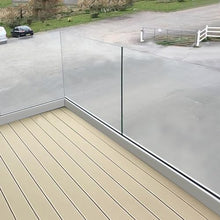1pc Durable Glass Pool Fence Spigot Balustrade Railing Post Clamp - Easy Install Aluminum Clamp for 10-17mm Glass Panels(Silver,L 5M/197 Inch)