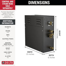 Delta SteamScape 10kW Steam Generator for Showers, Steam Shower Generator 240v, 5GE-SMP10-240-1