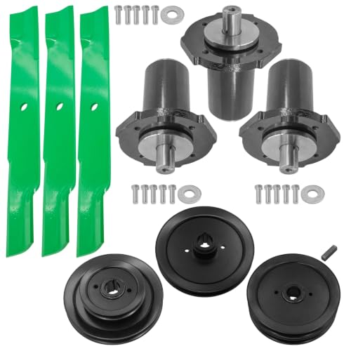 60" Deck Spindles w/Pulley & Blade Kit 991075 991087 Mower,Replacement for Ariens Max-Zoom OEM