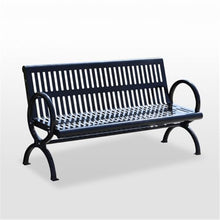 ZzleoyuUUs-12 Outdoor Garden Bench Stainless Steel Backrest Outdoor Bench Multiperson Park 1.5/1.8 Meters Patio Bench(Medium)