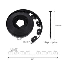 No Dig Durable Garden Landscape Edging Kit, 2" Tall Black Plastic Lawn Border for Landscaping, Flower Gardens(100FT)
