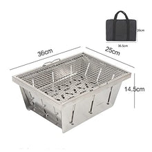 Barbecue Grill Folding Stainless Steel Smoker Grill for Picnic Garden Terrace Camping Travel
