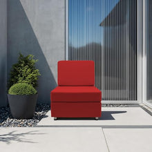 FDP Outdoor Modular Club Chair Featuring Sunbrella Fabric - Weather-Resistant, Fade-Resistant, Assembled Patio Furniture with Cover Included for Backyard, Poolside Seating - Canvas Jockey Red