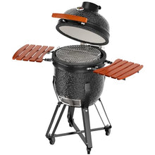 ROOMTEC 18'' Kamado Charcoal Grill with Cover, Portable Camping Grill, Black