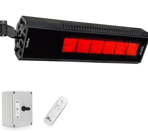 SunStar 48-Inch 50,000 BTU Natural Gas Infrared Patio Heater with Switch, Remote and Adjustable Mounting Kit 50N10 SGL1560