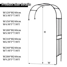 GFSGHZZ Garden Arch for Climbing Plants - Wall-Mounted Half-Arch Pera for Backyardpatio & Garden Decor - Metal Structure for Veal Gardening & Outdoor Support,Black-W240*H240Cm