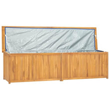 UUGRANDTO Garden Box Natural Wood Solid Teak Wood 78.7x19.7x21.7 in Outdoor Furniture Storage Boxes