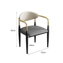 eexbz Comfortable Desk Chair Modern Small Household Soft Leather Dining Chair Tea Table Chair Desk Chair Back Metal Chair Simple Stool Home Office Desk Chairs(A)