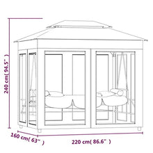 FMPGJLYH Gazebo Swing Bench with Canopy and Curtains, Cream White Outdoor Patio Bed with Pillows, Convertible Seat for Garden and Porch