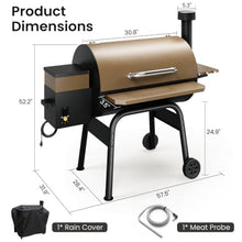 Jocoevol Wood Pellet Smoker 850sq. in Cook Area Grill Electric BBQ Grills