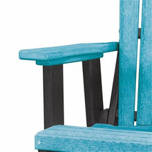 American Furniture Classics OS Home and Office Model 516ARB Fan Back Balcony Glider Made in The USA- Aruba, Black